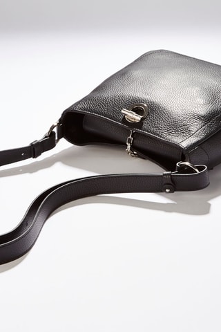 Sac bandoulière en cuir Paris - Noir