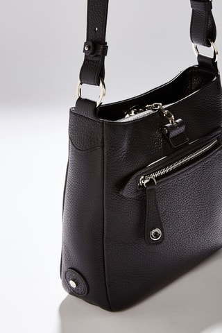 Sac bandoulière en cuir Paris - Noir