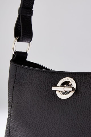 Sac bandoulière en cuir Paris - Noir