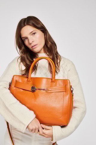 Sac à main en cuir Paris  - Orange