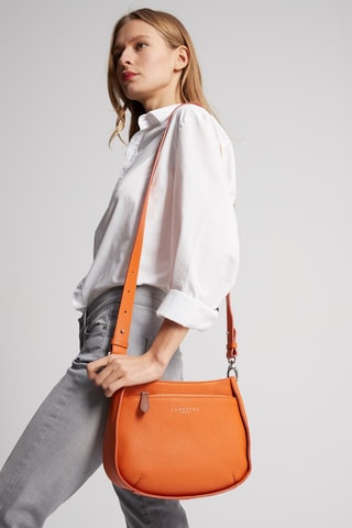 Sac à main en cuir Fidèle S - Orange