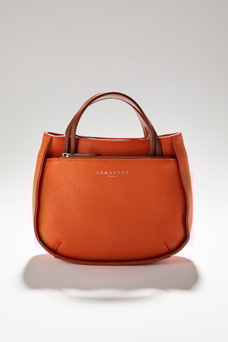 Sac à main en cuir Fidèle S - Orange