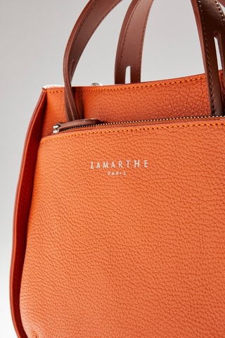 Sac à main en cuir Fidèle S - Orange