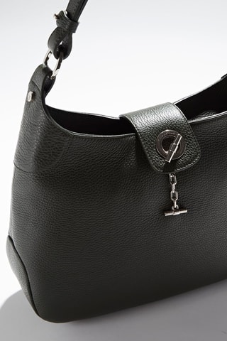 Sac porté épaule en cuir de veau Paris - Vert