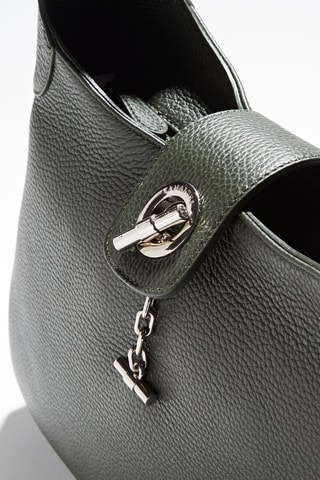 Sac porté épaule en cuir de veau Paris - Vert