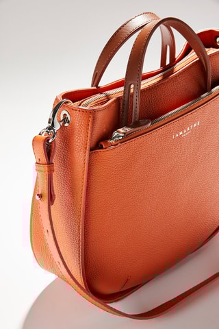 Sac à main en cuir Fidèle L - Orange