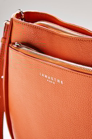 Sac à main en cuir Fidèle L - Orange