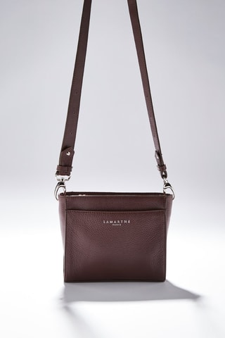 Sac bandoulière en cuir Fidèle  - Marron