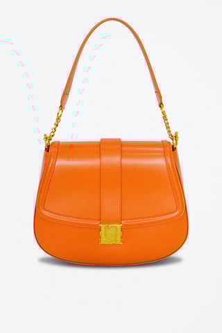 Sac bandoulière en cuir Bella -Orange - Orange