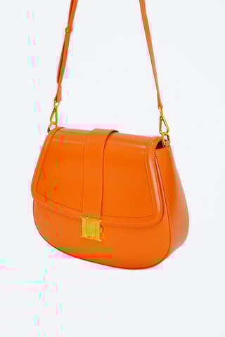 Sac bandoulière en cuir Bella -Orange - Orange