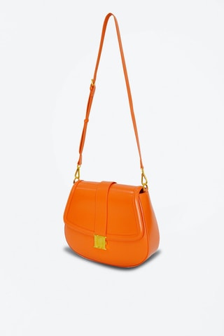 Sac bandoulière en cuir Bella -Orange - Orange