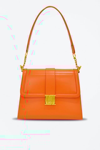 Sac bandoulière en cuir Bella -Orange - Orange