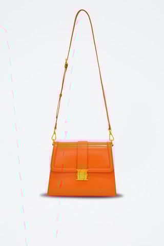 Sac bandoulière en cuir Bella -Orange - Orange
