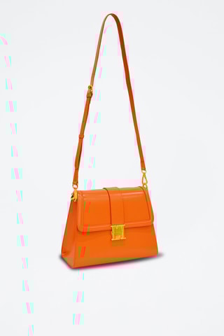 Sac bandoulière en cuir Bella -Orange - Orange