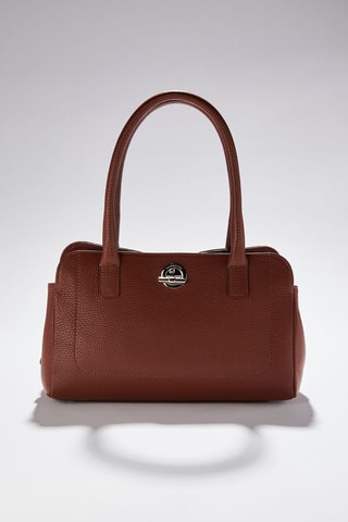 Sac porté épaule en cuir Paris - Marron