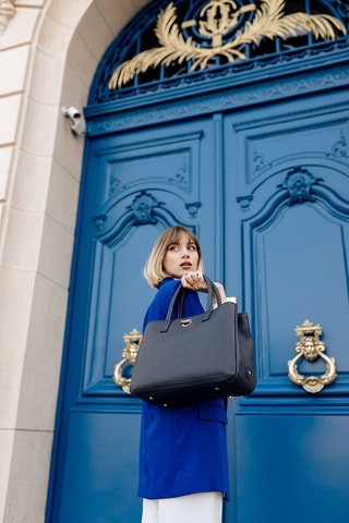 Sac à main en cuir Paris - Bleu
