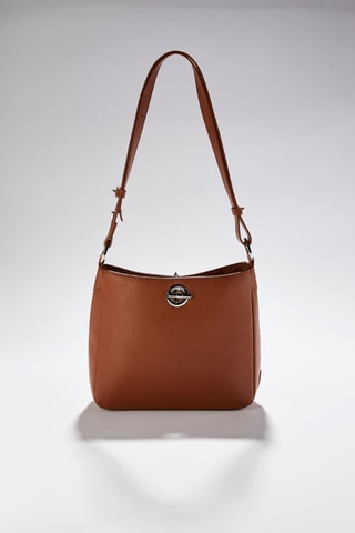 Sac bandoulière en cuir Paris - Marron