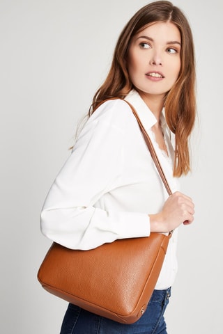 Sac bandoulière en cuir Paris - Marron