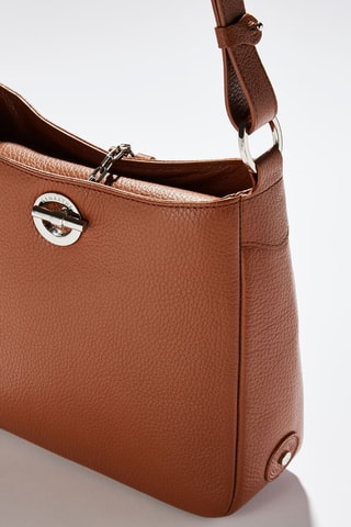 Sac bandoulière en cuir Paris - Marron