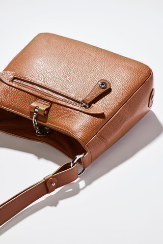 Sac bandoulière en cuir Paris - Marron