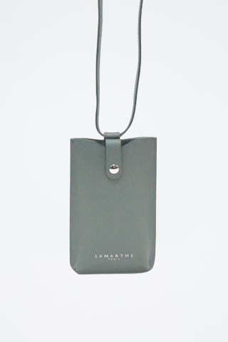 Etui porte-téléphone en cuir - Vert