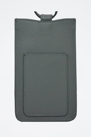 Etui porte-téléphone en cuir - Vert