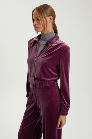 Veste en velours - Rouge