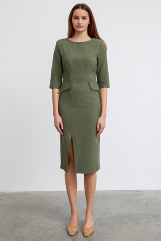 Robe midi - Vert