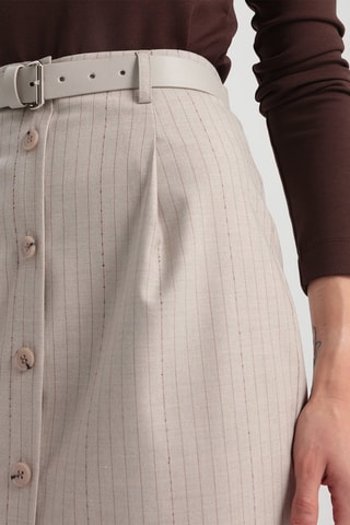 Jupe droite - Marron et beige