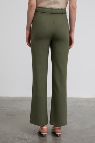 Pantalon taille haute - Vert