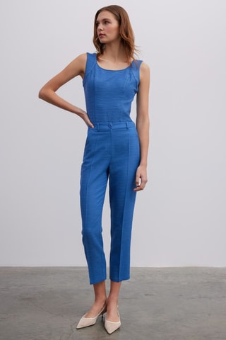 Pantalon carotte - Bleu