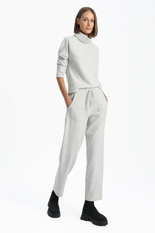 Pantalon casual taille haute - Gris