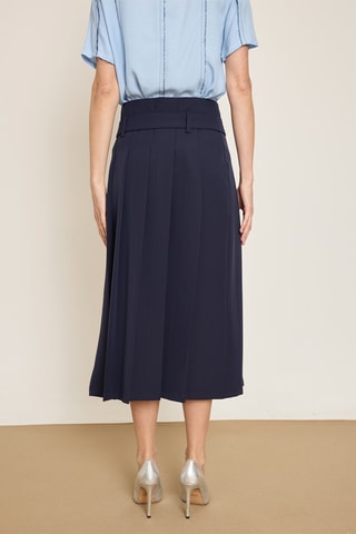 Jupe plissée - Bleu marine