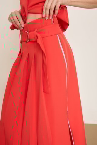 Jupe plissée - Rouge