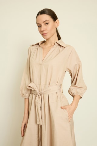 Robe midi - Beige