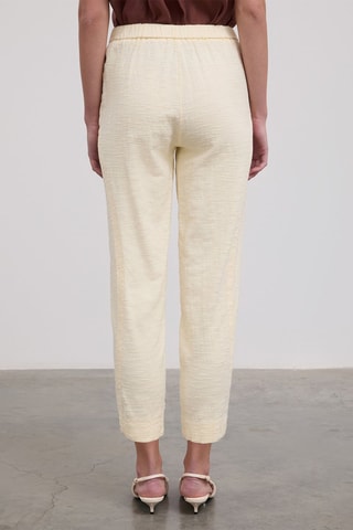 Pantalon carotte taille haute - Blanc