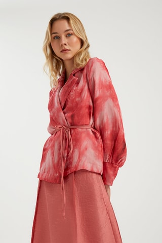 Veste tie and dye - Rose et rouge