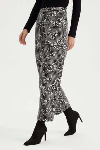 Pantalon wide legs 7/8 - Noir