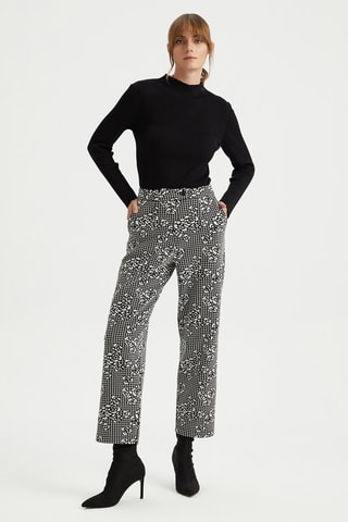 Pantalon wide legs 7/8 - Noir