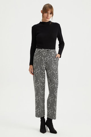 Pantalon wide legs 7/8 - Noir