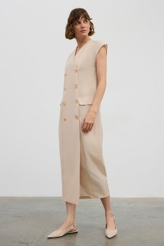 Robe chemise - Beige