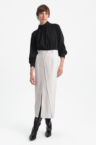 Jupe portefeuille - Blanc