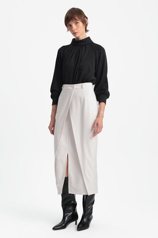 Jupe portefeuille - Blanc