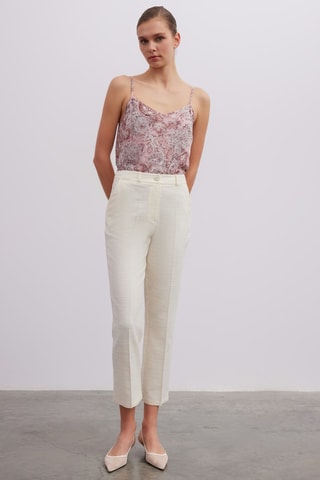 Pantalon carotte - Blanc