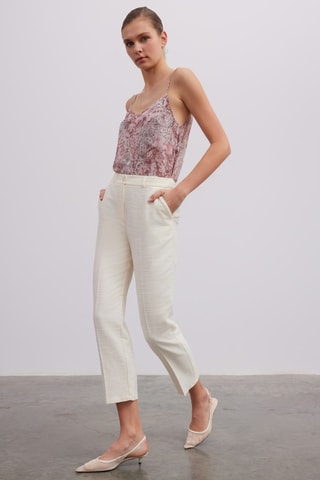 Pantalon carotte - Blanc