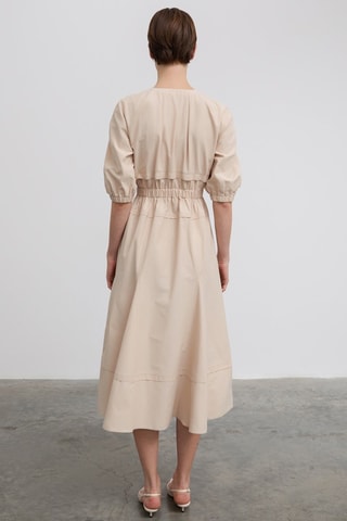 Robe midi - Beige