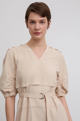 Robe midi - Beige