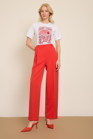 Pantalon carotte - Rouge