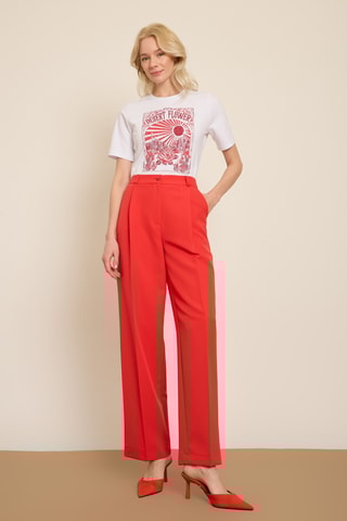 Pantalon carotte - Rouge