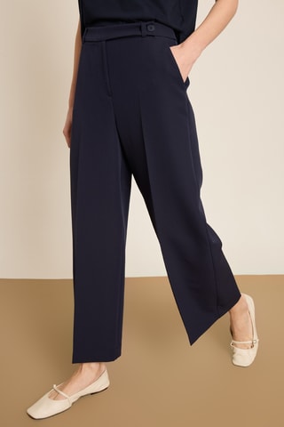 Pantalon wide legs - Bleu marine